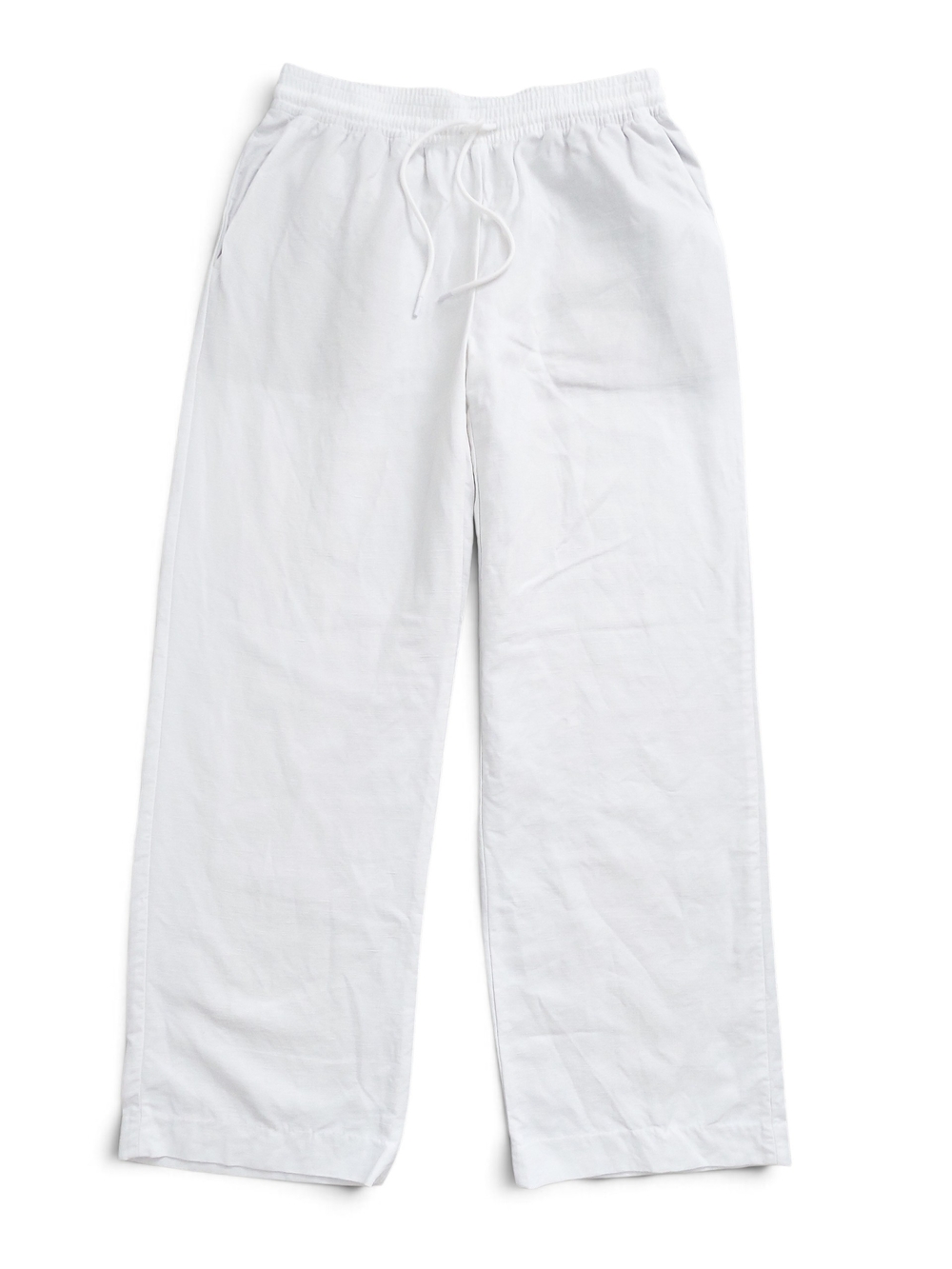 Aritzia Wilfred Linen Pant Women's M White Lounge Summer Wide Pants
